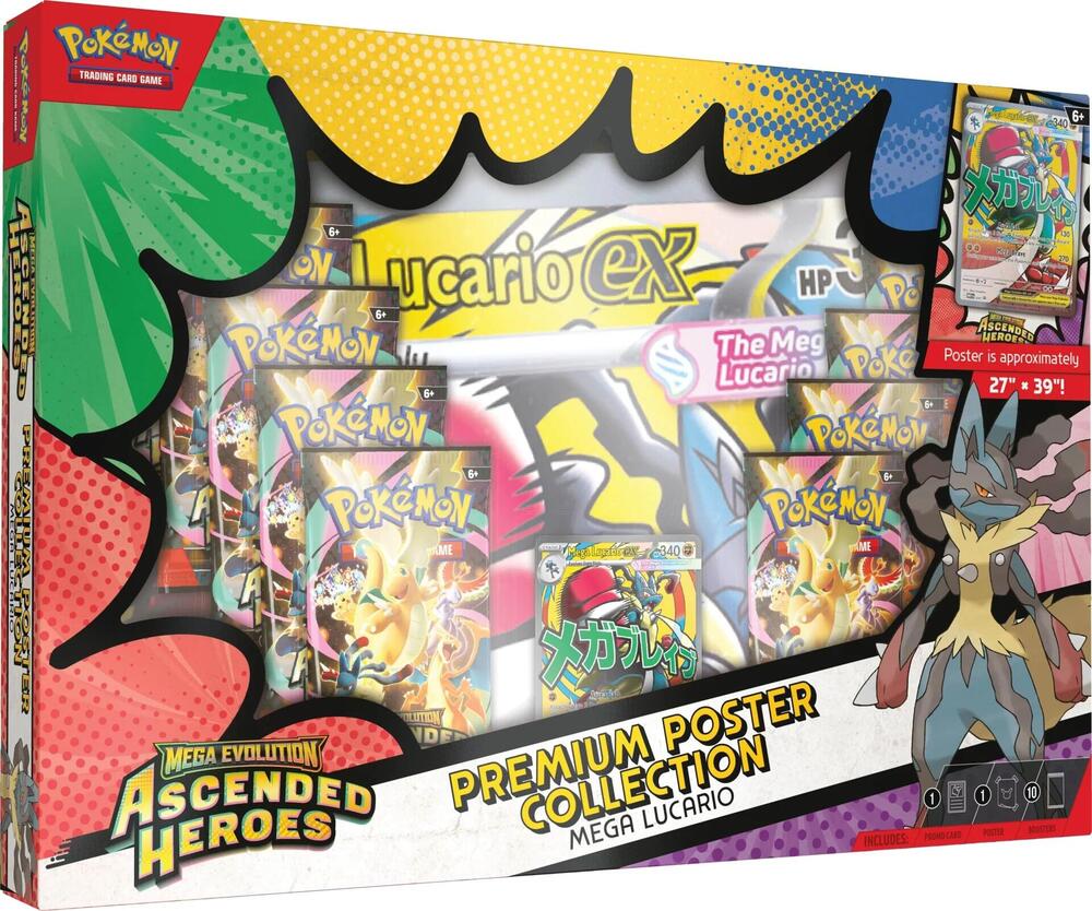 Pokémon TCG: Mega Evolution—Ascended Heroes - Premium Poster Collection—Mega Lucario