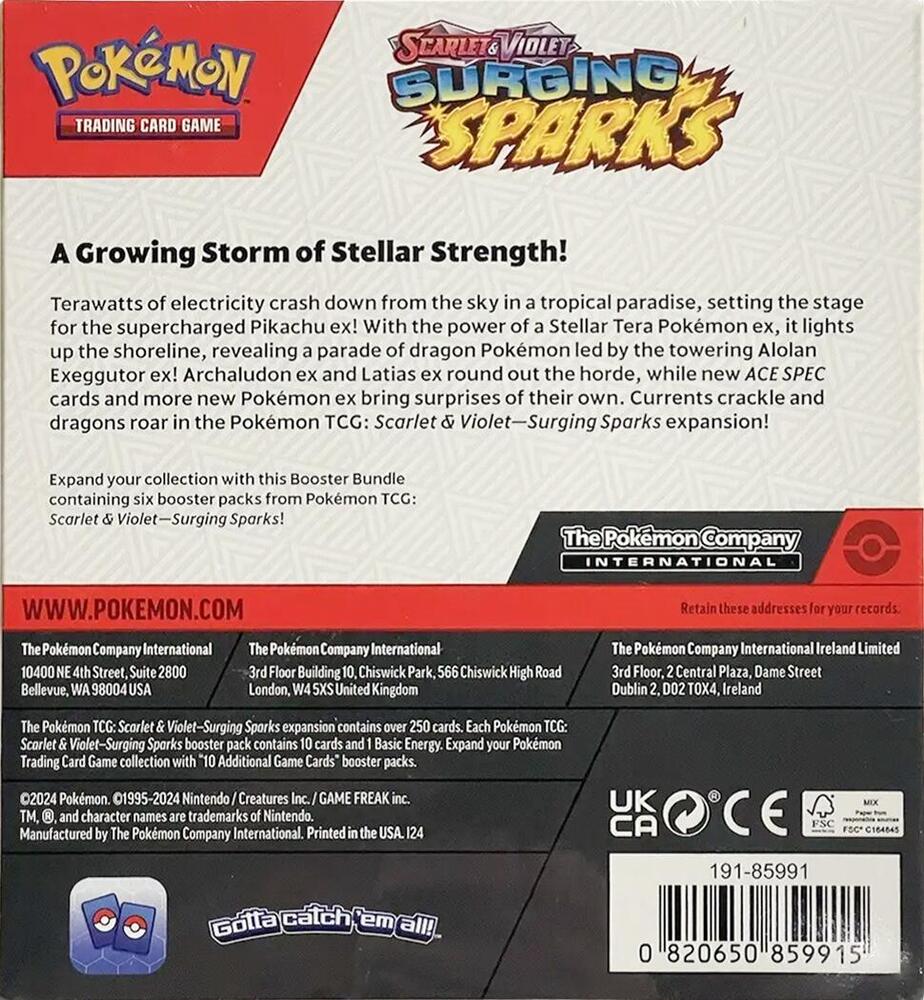 Pokémon TCG: Scarlet & Violet Surging Sparks Booster Bundle