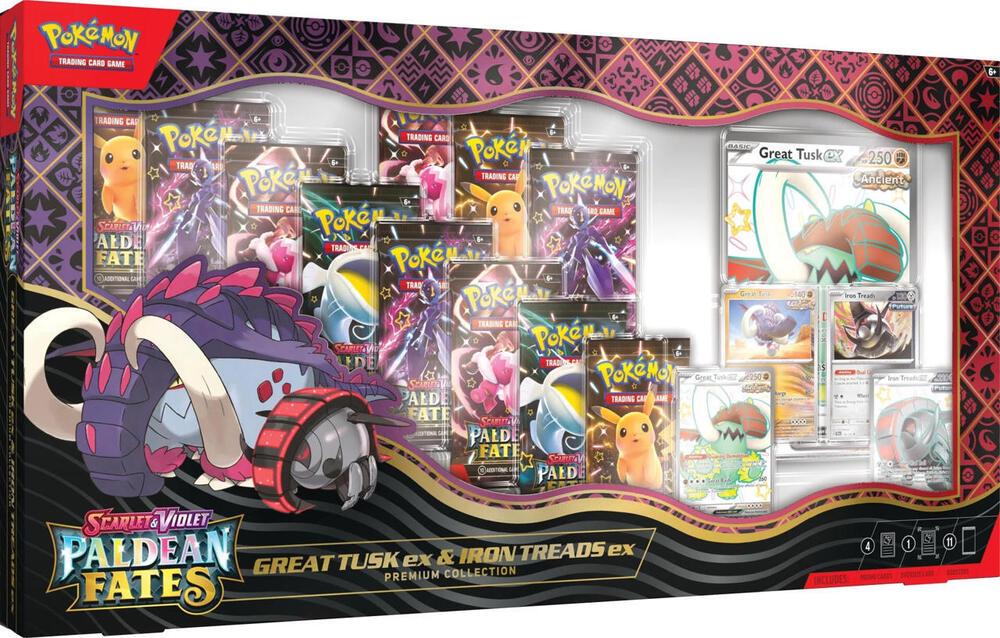 Pokémon TCG: Paldean Fates Great Tusk ex & Iron Threads ex Premium Collection